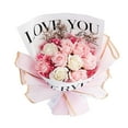 thumbnail image 3 of Ramo de flores artificiales de jabón romántico para decoración de oficina y hogar. Rosa Blanco, 3 of 9