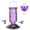B, variant on Glass Texture Hummingbird Feeder for Outdoor Hanging, 24 Ounces, 6 Feeding Ports, Bird Nectar Feeder for Garden Décor, Ant Moat Included, Plastic