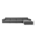 thumbnail image 4 of Modway Restore 5-Piece Modern Polyester Fabric Sectional Sofa in Charcoal, 4 of 11