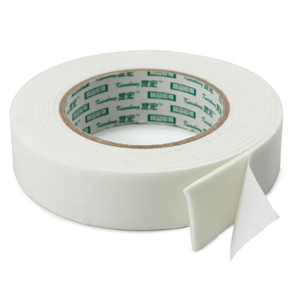 Double Sided White Foam Sticky Tape Roll Adhesive Super Strong easy JDUK 