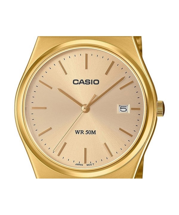 Casio Standard Analog Gold Tone Stainless Steel Gold Dial