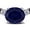 Blue Sapphire, variant on Lab Created Gemstone Tennis Necklace in Sterling Silver