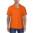 thumbnail image 5 of KLL Men's Hawaiian Shirt Short Sleeve Button Down Beach Shirts-Orange Scales, 5 of 6