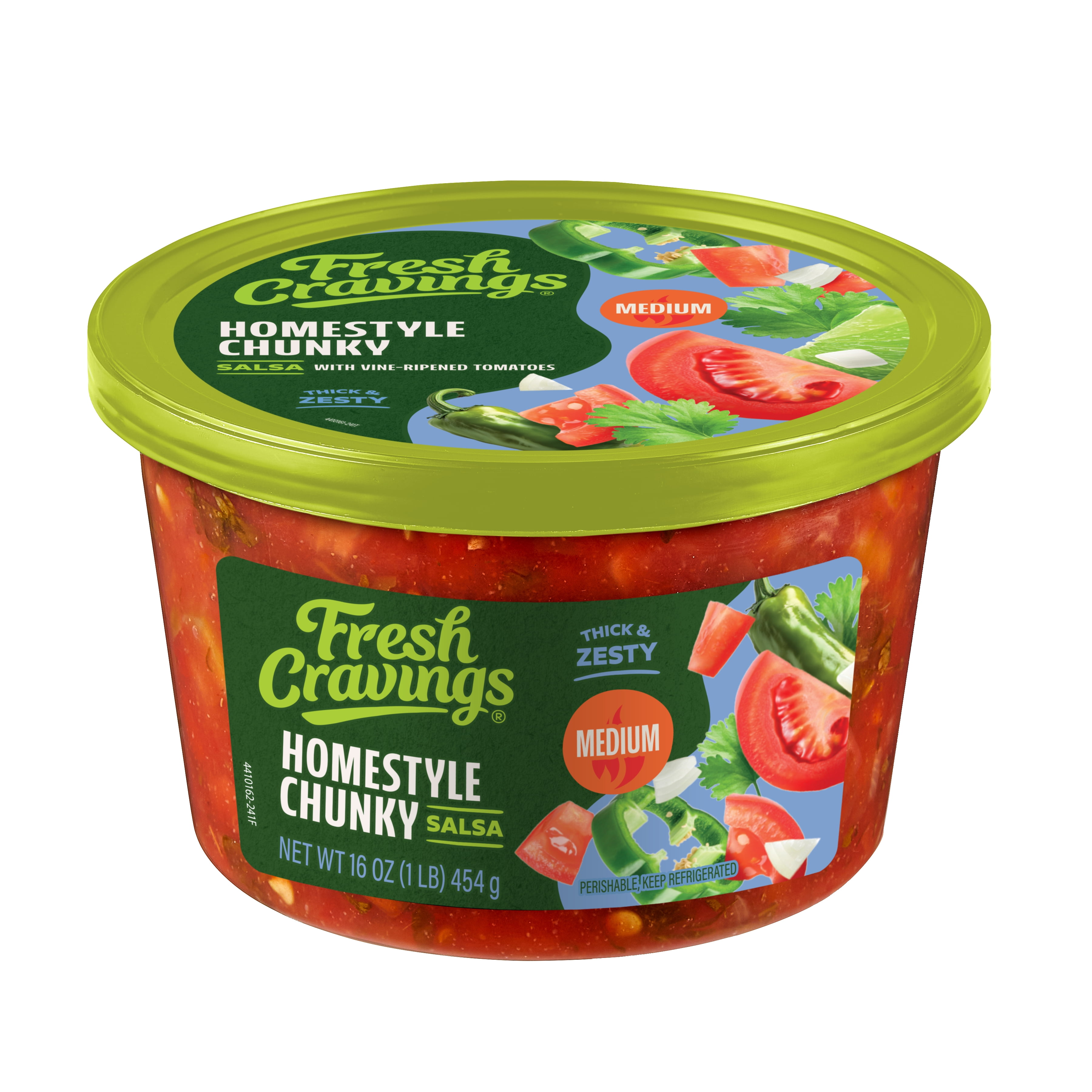 Fresh Cravings Homestyle Chunky Mild Salsa, 16 oz. Ready to Eat, Gluten Free, Recyclable Packaging