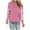 Pink, variant on Womens Hoodies Women's Polka Print Hooded Sweatshirt Long Top Long Sleeved Pocket Long Sleeved Pullover Hooded