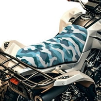 Uorisanigo Seat Cover for ATV Water-Resistant Cover, Anti-Slip ATV Accessories for All Seasons, Compatible with Sportsman Rancher Foreman Scrambler(Blue Camouflage)