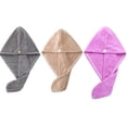 thumbnail image 1 of Paquete de 3 toallas de pelo para mujer, toallas de ducha suaves para el pelo, turbante, toallas para la cabeza de secado Vhermosa, 1 of 5