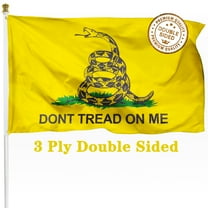 Dont Tread On Me Gadsden Flag 3x5 ft, 3 Ply Double Sided Durable Polyester Tea Party Flag with Vibrant Print/4 Rows Hemming/Brass Grommets