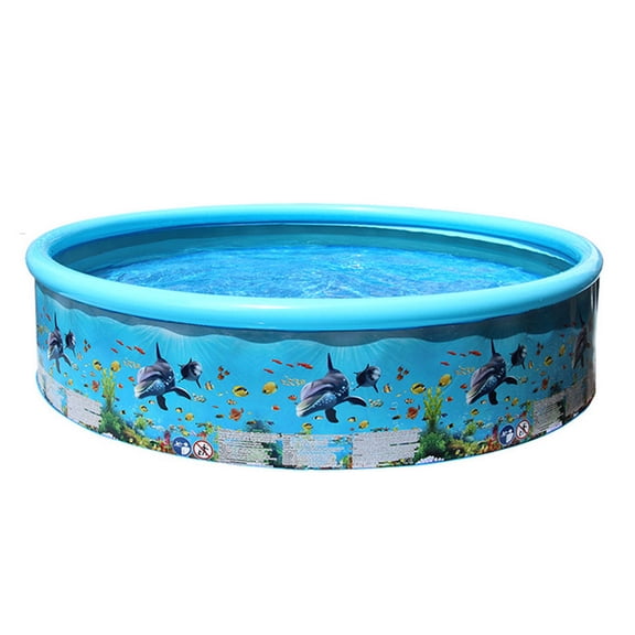 HUISZJ Inflatable Swimming Pool, Circular Outdoor Swimming Pool, Ground Blow Up Pool for Warter Party Suppies (49.22x11.82inch)