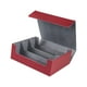 thumbnail image 4 of Estuche para 1800+ Hugo Estuche de baraja de cartas coleccionables rojo forrado en gris 11,5 x 10 x 4,2 pulgadas, 4 of 10