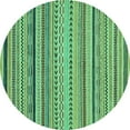 thumbnail image 1 of Ahgly Company Indoor Round Abstract Turquoise Blue Modern Area Rugs, 5' Round, 1 of 4