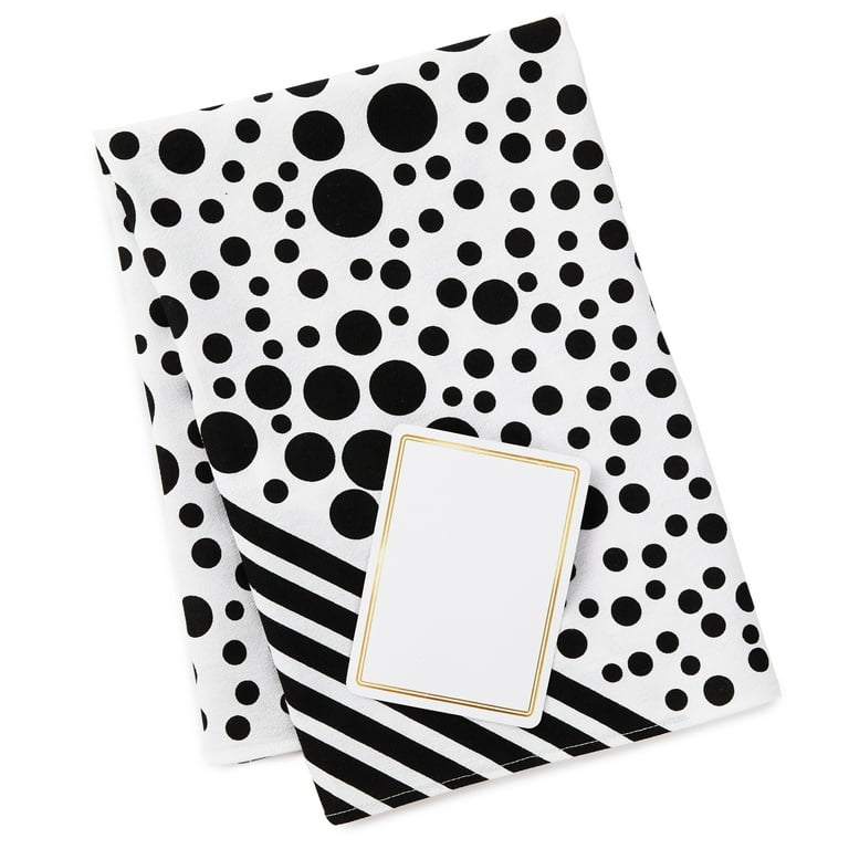 Set of 4 (1 Black Stripe 1 Black Dot 1 White Polka Dot 1 Damask)  Holiday/Christmas Deluxe- Gift Wrap Wrapping Paper with Gift Tags 