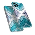 thumbnail image 6 of DesignSkinz Ethnic Aztec Blue and Pink Point Full-Body Skin Decal Wrap Cover for iPhone 15 Pro, 6 of 9