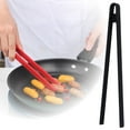 Flat Silicone Small Serving Stainless Steel Food Tong Wooden Toaster Small Chicken Feet for