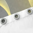 thumbnail image 5 of Gradient Yellow and Grey Curtains & Drapes 2 Panels 38"Wx54"L,Silver Foil Print Wave Striped Curtains Ombre 30%-50% Blackout Curtains,Abstract Art Room Decor Aesthetic, 5 of 6