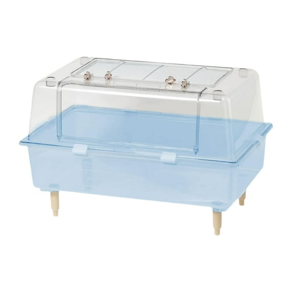 Vaveren Clear Hamster Cage Cute Small Pets Habitat Pet Enclosure Mice Hedgehog Rats blue
