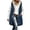 Navy-09, variant on Perfectbot Women's Sherpa Lined Hooded Vest, Quilted Sleeveless Puffer Zip Up Jacket Warm Winter Outerwear