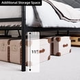 thumbnail image 6 of Modern Metal Canopy Bed Frame with Linen Storage Headboard, USB Ports and Outlets, Noise Free Design, Strong Support, Easy Assembly, No Box Spring Needed, 6 of 8