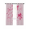 thumbnail image 7 of Valentine's Day Blackout Curtains for Bedroom/Living Room, Pink Bows Romantic Love Heart Thermal Insulated Kitchen Drapes with Grommets, Light Blocking Window Treatment, 2 Panels 52" x 72", 7 of 7