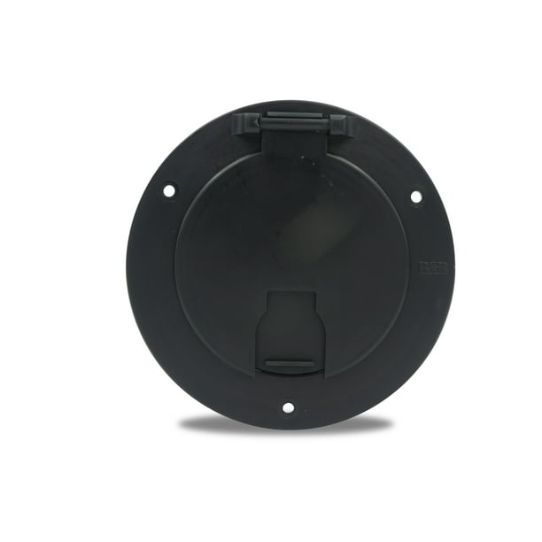 B&B Molders Rv Camper Deluxe Round Electric Cable Cord/Jack Hatch with