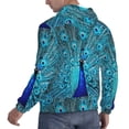 thumbnail image 6 of Wukai Beautiful Blue Peacock Print Men Hoodies Fleece Sweatshirts Long Sleeve Sweaters Pullover Fall Outfits Winter Clothes-XX-Large, 6 of 7