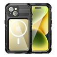 thumbnail image 5 of Dteck Waterproof Case for iPhone 15,Shockproof Aluminum Alloy Built-in Screen Protector IP68 Underwater Case Military Dropproof Mag Safe Full-Body Protection Clear Back Cover,Black, 5 of 11