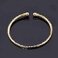 thumbnail image 4 of Enkelt Manschettarmband 18K Äkta Guld Platinapläterade Fina Armband Mode Smycken Öppna Armband Manschettarmband, Vriden eller Hjärta Stil, 4 of 5