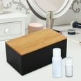 thumbnail image 6 of Desk Storage Box Cosmetic Storage Box Multipurpose Sturdy Portable Bathroom Organizer Case Makeup Organizer Box for Bathroom Drawer Cabinet Black flat cover, 6 of 8
