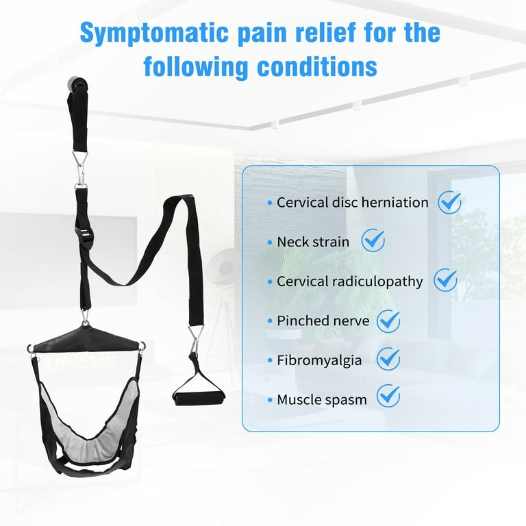 KEKOY Neck Stretcher Cervical Neck Traction Device for Home Use Portable Over Door for Neck Pain Relief Neck Sling Door Hanginger with Travel Bag