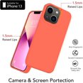 thumbnail image 4 of Designed for iPhone 13 Case,Shockproof Liquid Silicone Protective Phone Case with Soft Anti-Scratch Microfiber Lining Ultra Slim Drop Protection Phone Cover 6.1 inch(Blackish Green), 4 of 13