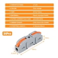 thumbnail image 3 of Quick Electrical Connectors with Lever,34PCS Connection Terminals,Domino,For Cable Wire Can Be Freely Combined,PA/PC Flame Retardant, 3 of 5
