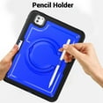 thumbnail image 6 of ELEHOLD Case for iPad Pro 11 2024, 15ft Drop Protection Shockproof Rugged Case with 360° Rotating Stand & Handle Grip &Shoulder Strap,Darkblue, 6 of 9