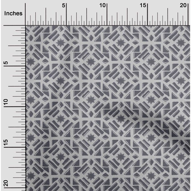 oneOone Tissu Popeline de Coton Motif Géométrique Tissu Décoratif Imprimé 42 Pouces de Large