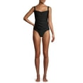 thumbnail image 2 of Gloria Vanderbilt Solid Princess Ruched Tankini Swimsuit Top, 2 of 6