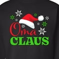 thumbnail image 3 of Inktastic Oma Claus with Christmas Santa Hat and Snowflakes Adult Sweatshirt, 3 of 4