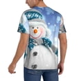 thumbnail image 2 of Rateoe Christmas Snowman In The Snow Pattern Men’s Baseball Short Sleeve Polo Shirt, Midweight Men's Shirt Golf Shirt Polo Shirts Quick Dry Short-Medium, 2 of 7