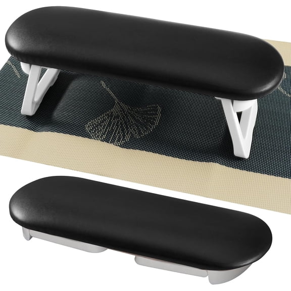 Nail Arm Rest, Foldable PU Leather Nail Hand Rest For Manicure, with Soft Nail Mat for Table, Soft Hand Rest for Acrylic Nails/Nail Hand Pillow for Manicure Salon Use-white