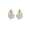 White, variant on Zircon Flower Earrings for Women, Champagne Gold Plated Earrings Dangle Drop, Floral Design Blue Zircon, Trendy Jewelry Gift Blue
