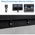 Rectractable Claws Sliding Garage Door Screen with Track, Magnetic Closure Fiberglass Mesh ...