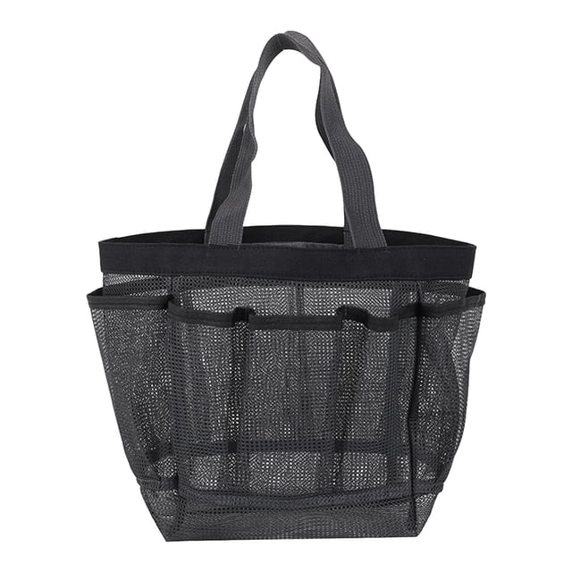 Cesta de ducha malla Cola Estuche de maquillaje gris