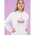 thumbnail image 2 of Unicorn With Beautiful Headband Hoodie Women -Image by Shutterstock, Female x-Large, 2 of 4