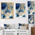 thumbnail image 4 of Designart "Blue And White Abstracted Liquid Art IV" Abstract Liquid Ink Wall Art For Kitchen, 4 of 5