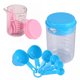thumbnail image 4 of Bewildely Juego de 7 tazas medidoras con cucharas, utensilios de cocina suficientes, cucharas para el hogar, accesorios lavables para hornear, panadería Cocina y Comedor Azul Bewildely JJ14807-01B, 4 of 6