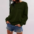 thumbnail image 7 of Kaemgyyd Oversized Sweatshirt for Women Fall Crew Neck Solid Color Long Sleeve Shirts Comfy Casual Pullover Tops, 7 of 7
