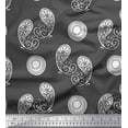thumbnail image 1 of Soimoi Gray Rayon Fabric Floral & Paisley Printed Craft Fabric by the Yard 56 Inch Wide, 1 of 3