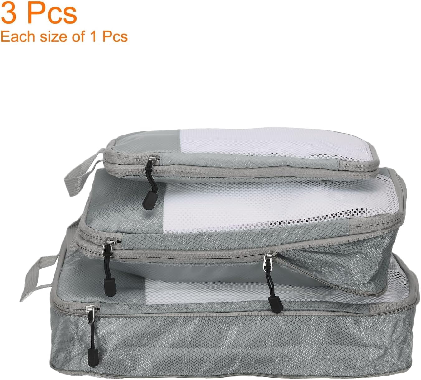 XiHAMA 3pcs Compression Packing Cube for Suitcases Lightweight Luggage Organizers Bag Travel Essentials Compression Bags for Carry on Suitcases