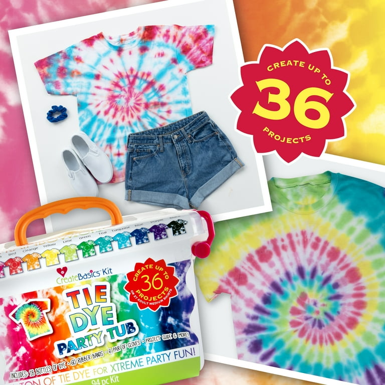 Create Basics Tie Dye Party Tub Kit with 18 Bottles photo 6