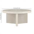 thumbnail image 6 of Evelyn&Zoe Holm 32" Wide Round Coffee Table, Alder White, 6 of 10