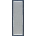 thumbnail image 3 of Bliss Rugs Solid Border Indoor Outdoor Rug Water Resistant Runner Rug for Patio, Hallway, Entryway, Deck, Navy ,2' x 8', 3 of 8