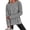 Gray-#001, variant on Women's Waffle Knit Leopard Print Sweatshirt Crew Neck Long Sleeve Pullover Top Scalloped Hem Polka Dot Cuffs Loose Fit 2026 Fall Clothes,Blue XL